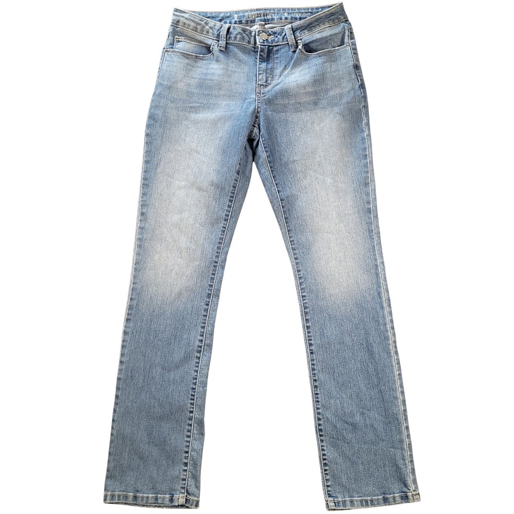 Jennifer Lopez Jeans Womens 6 Blue Denim Medium Wash Straight Leg Everyday Wear